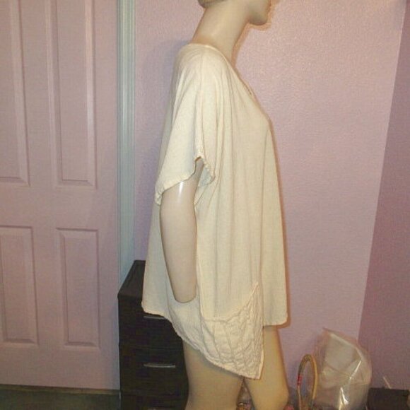 Oh My Gauze Polly Asymmetrical Top Size XXL 3 Tunic Pocket Butter Yellow Lagom - Picture 7 of 11